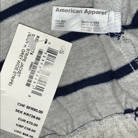 NWT American Apparel ~ Sailor Stripe Jacket - Picture 7 of 7